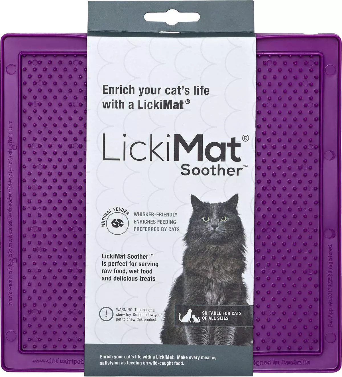 Lickimat Cat Soother Purple 20X20cm .5344