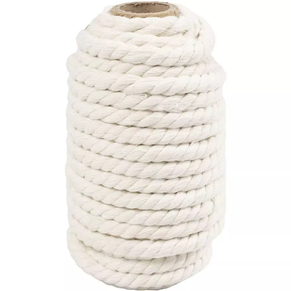 Craft Kit Macrame Rope Off-White 977565