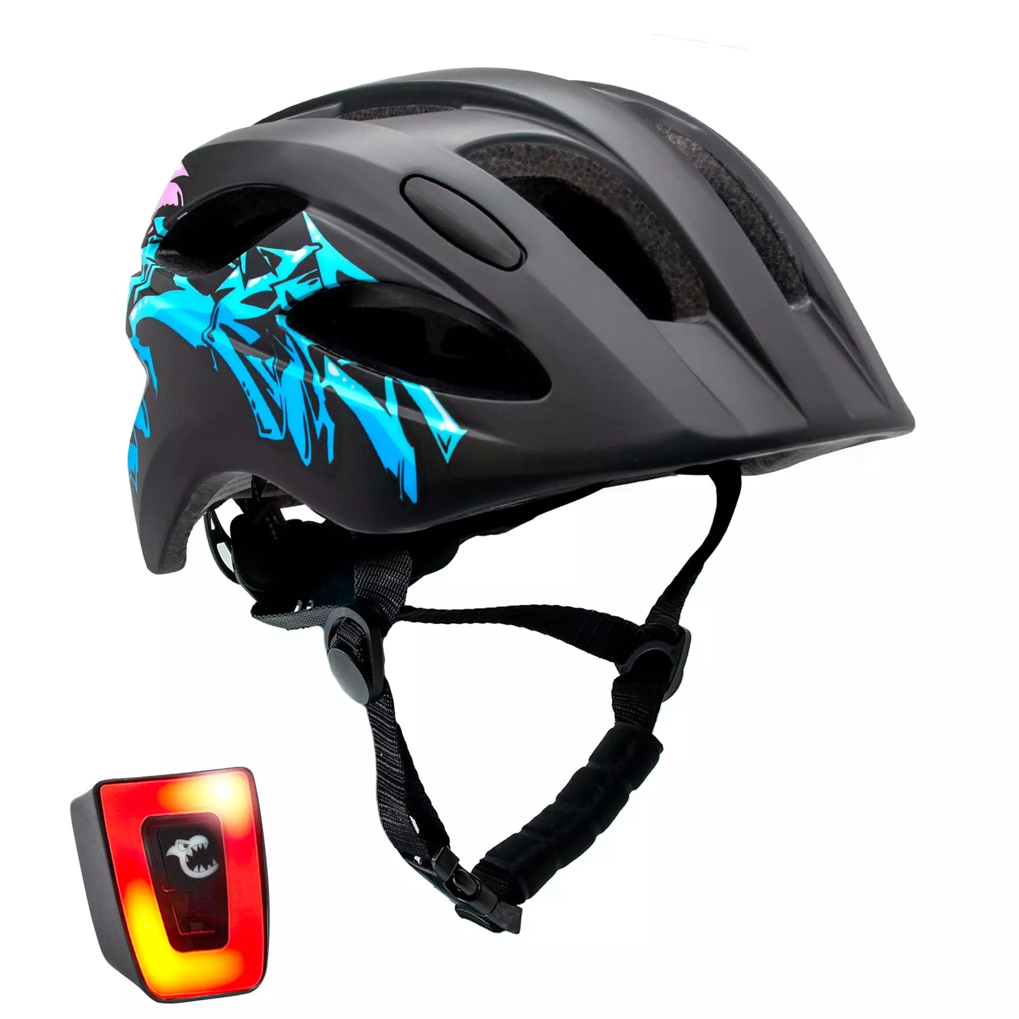 Crazy Safety Grafitti Bicycle Helmet Black-Blue