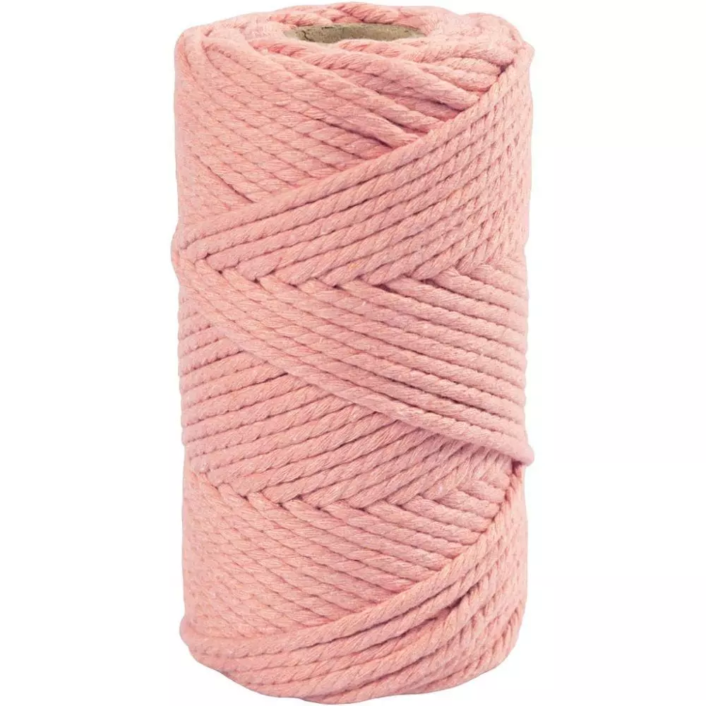 Craft Kit Macrame Rope Pink 977561
