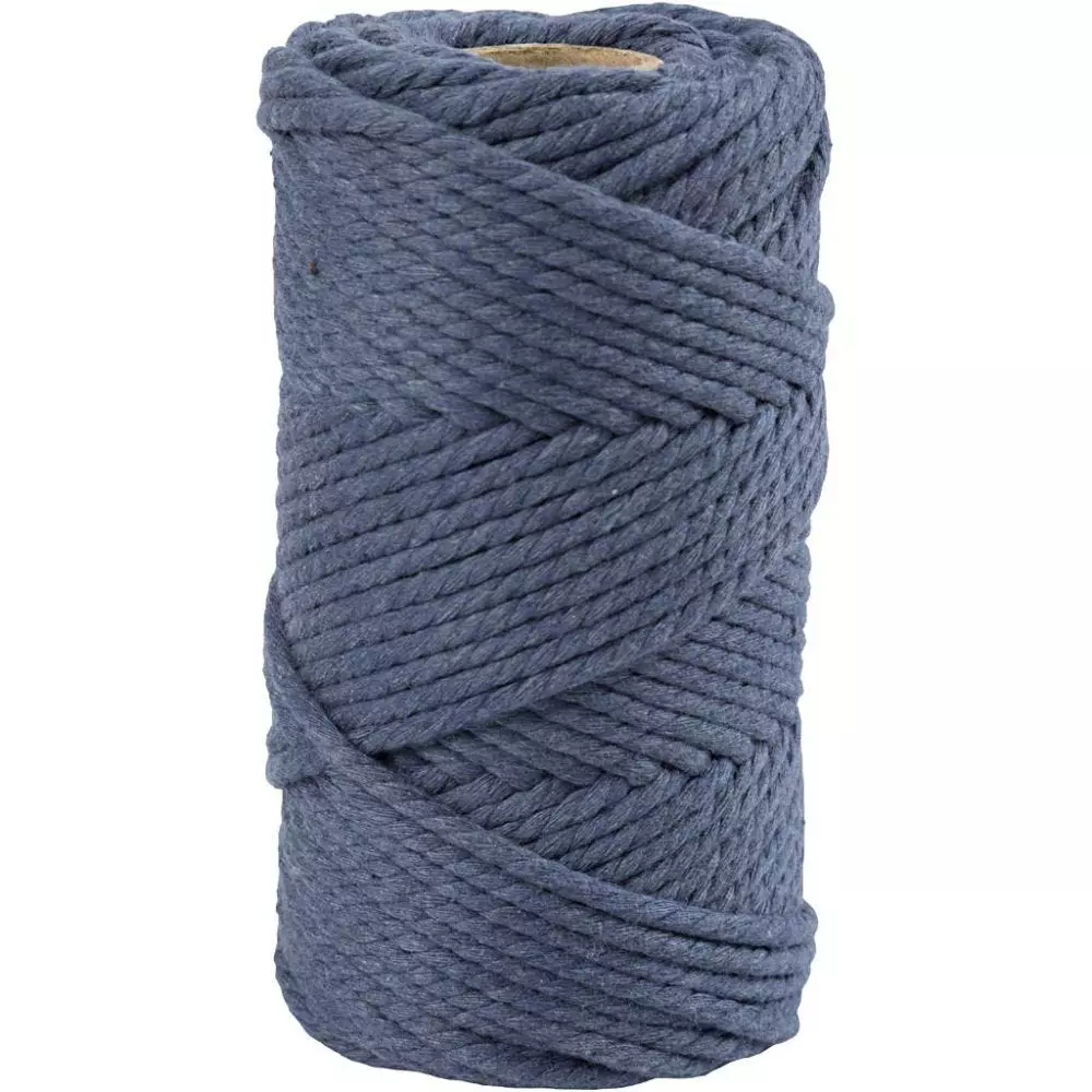 Craft Kit Macrame Rope Blue 977564