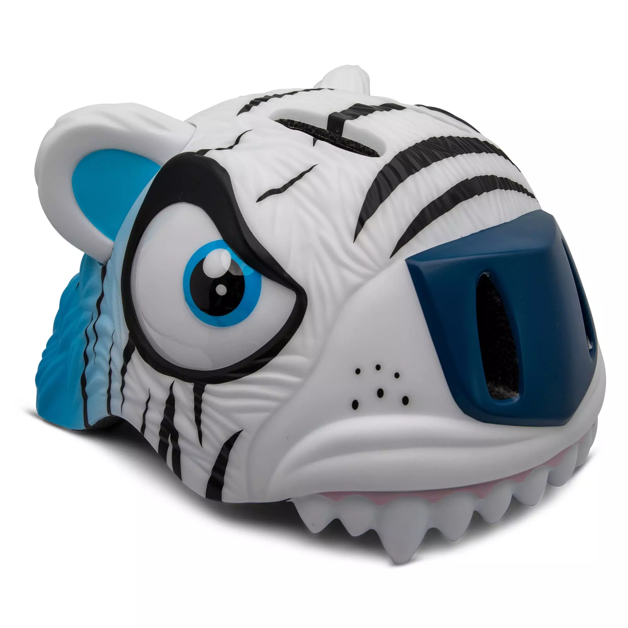 Crazy Safety Tiger Bicycle Helmet White