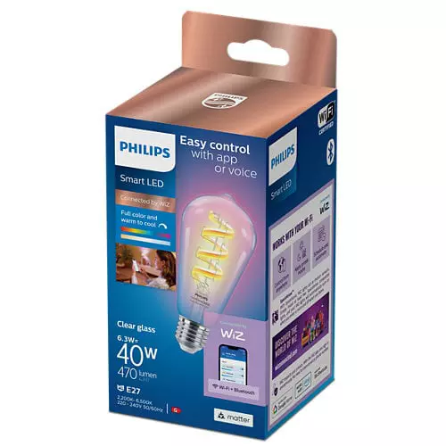 Philips Clear 40W St64 E27 Filament