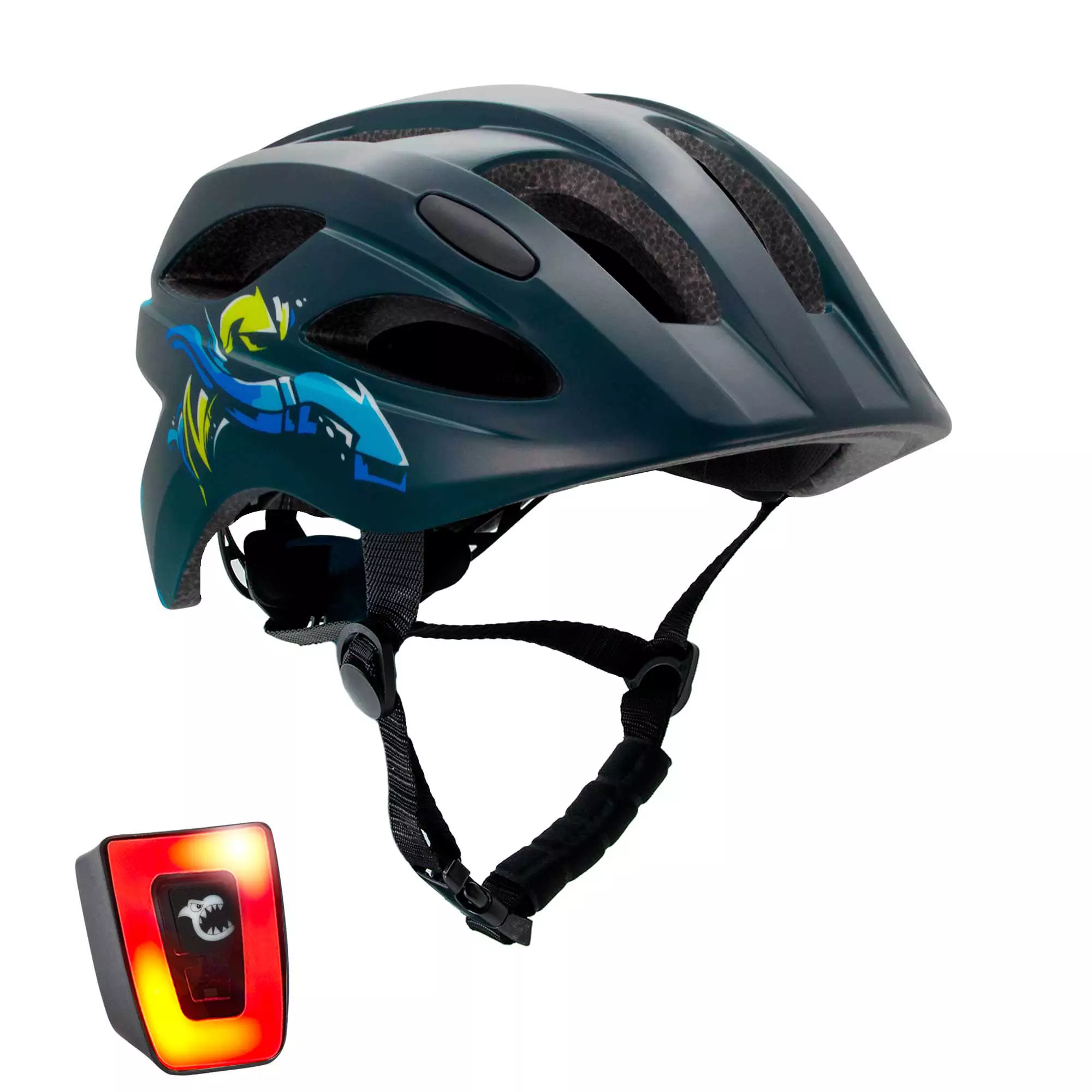 Crazy Safety Arrow Bicycle Helmet Black-Blue