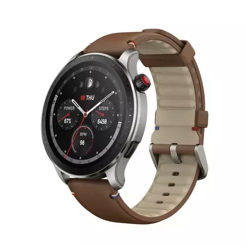 Amazfit Gtr 4 Brown Leather Gps Smartwatch