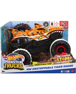 Hot Wheels Monster Trucks Unstoppable Tiger Shark Radio Ohjattava Monsteriauto