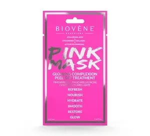 Biovène Pink Mask Glowing Complexion Peel Off Treatment 75 Ml