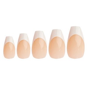 Invogue Pink French Coffin Nails 24 Kpl
