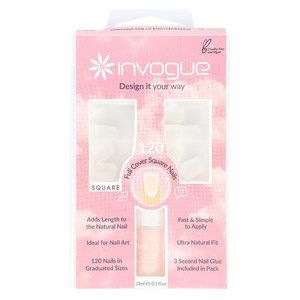 Invogue Full Cover Square Nails 120 Kpl