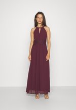 Goddiva Multi Tie Midi Dress Berry Xs Uk8