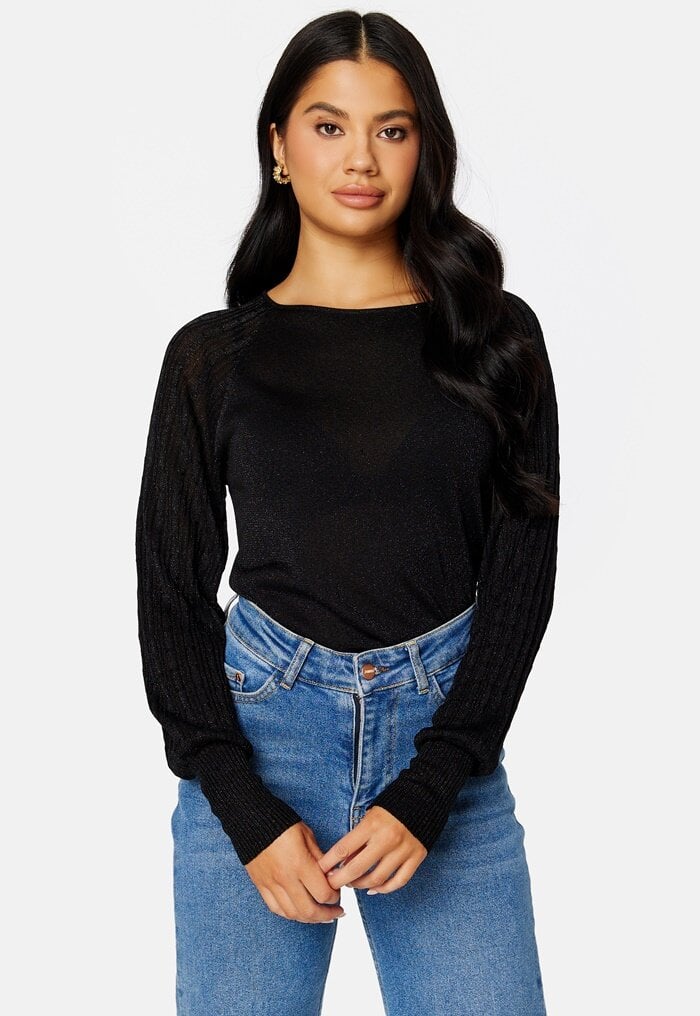 Only Trinny Megan L-S Glitter Black Detail:W.Dtm G Xs
