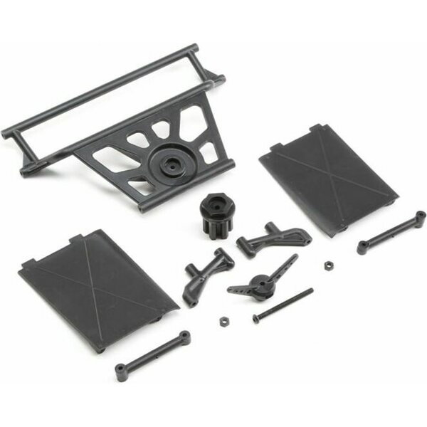 Losi Cage Rear, Tower Supports,Mud Guards: Superrockrey Los251078