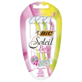 Bic Soleil Bella Colours Kertakäyttöhöylät, 3 Kpl