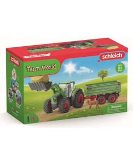 Schleich Farm World Traktori Ja Perävaunu