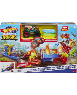 Hot Wheels Monster Trucks Blast Station Playset Autokorjaamo Leikkisetti