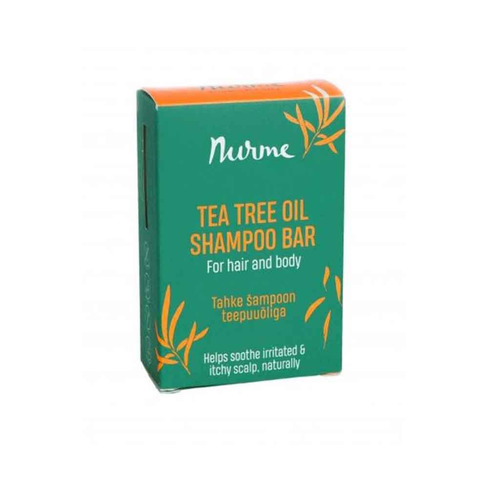 Nurme Tea Tree Shampoo Bar  Palashampoo Kutisevalle Hiuspohjalle