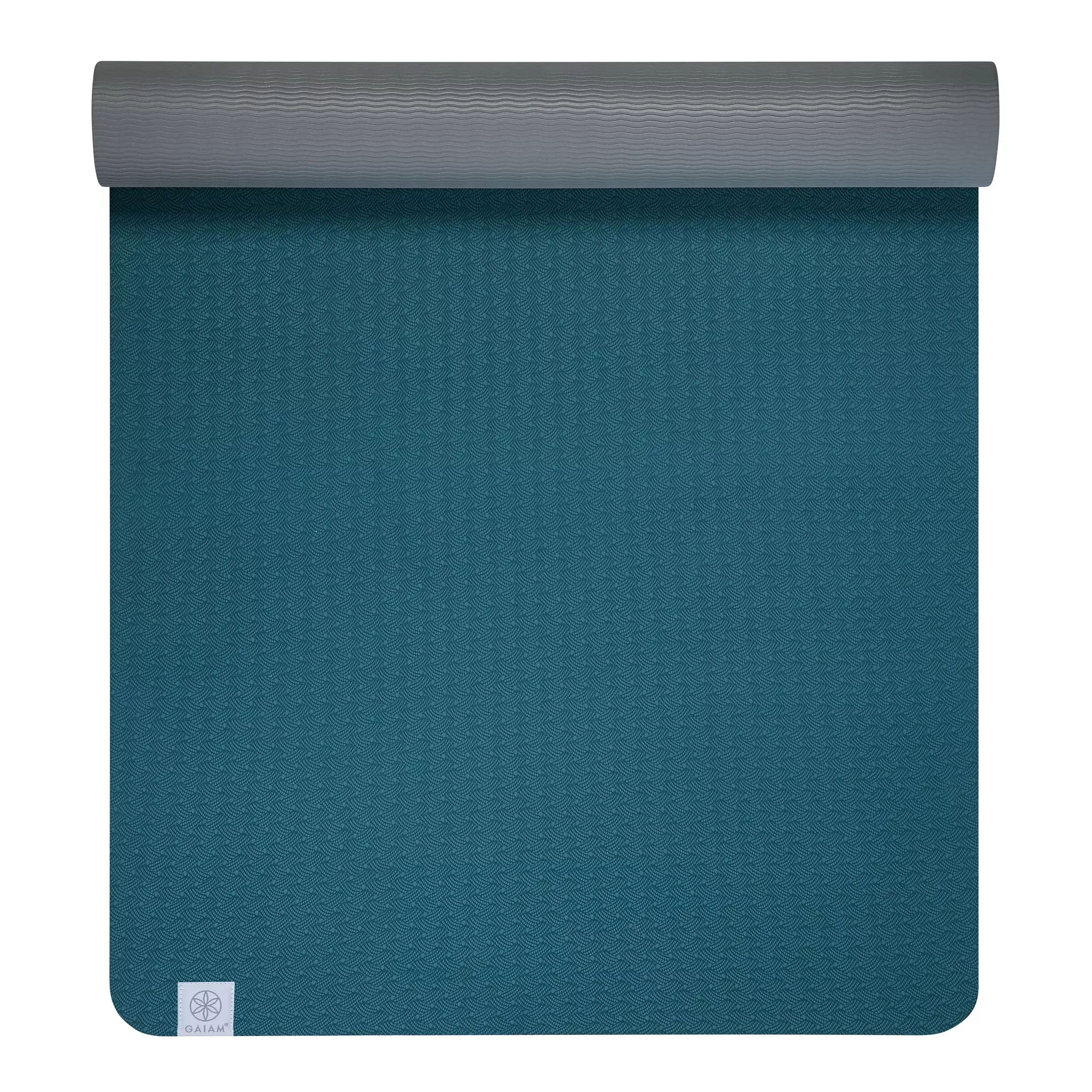 Gaiam 2 Color Yoga Mat 6Mm  Granite Storm