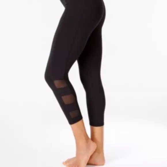 Gaiam Whitney Om Capri Yoga Legging Charcoal Grey
