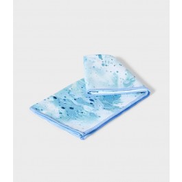 Manduka Equa Mat Towel  Joogamattopyyhe Splatter Splash Blue
