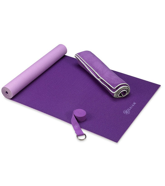 Gaiam Hot Yoga Kit Purple  Joogasetti