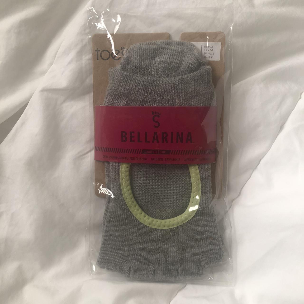 Toesox Bellarina  Varvassukka Heather Grey With Lime Trim