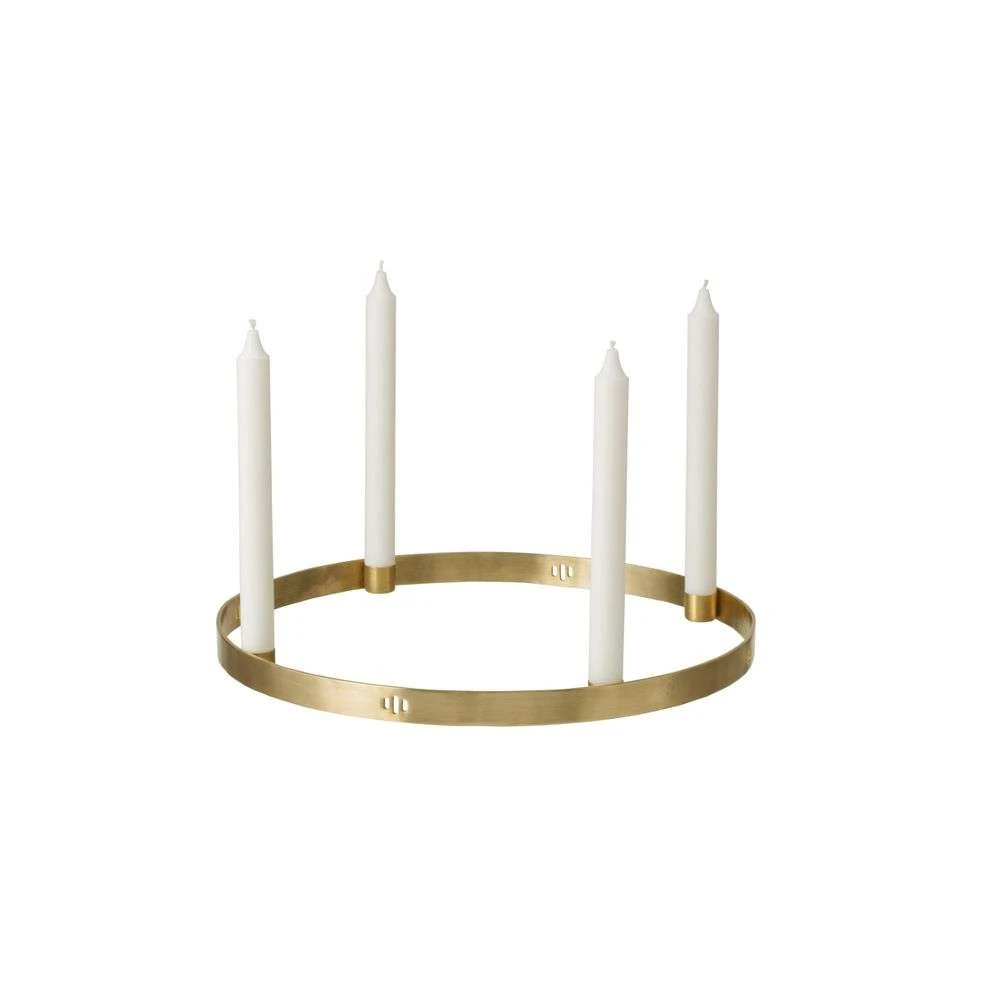 Candle Holder Circle Large Brass   Ferm Living
