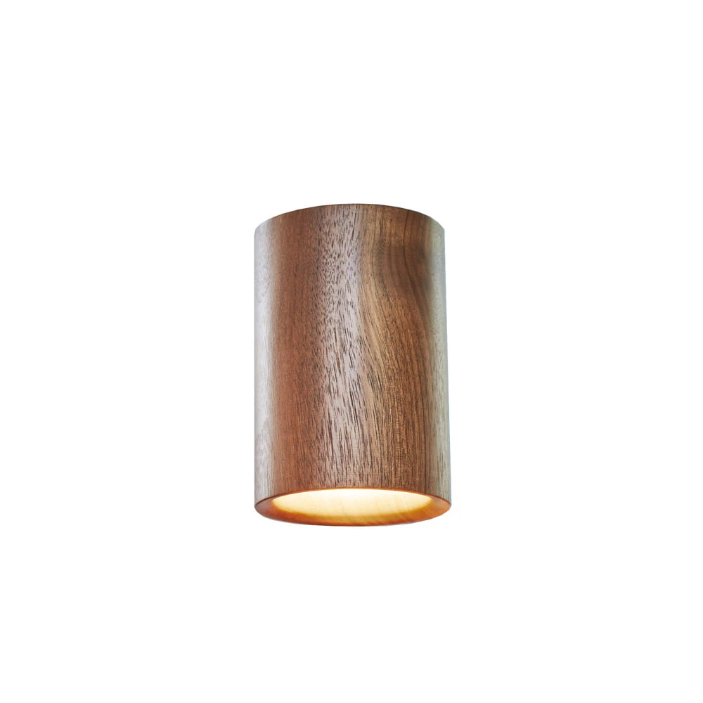 Solid Downlight Cylinder Walnut   Terence Woodgate