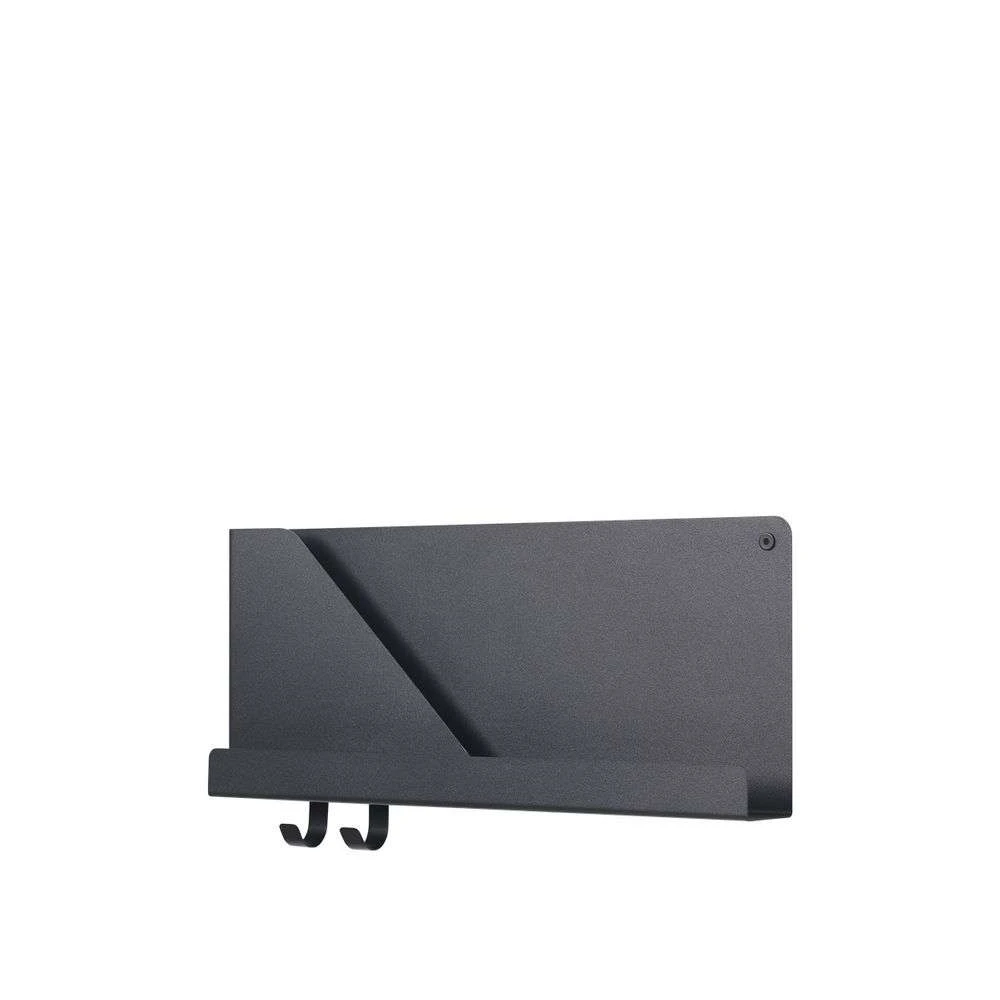 Folded Shelves 51X22 Cm Black   Muuto