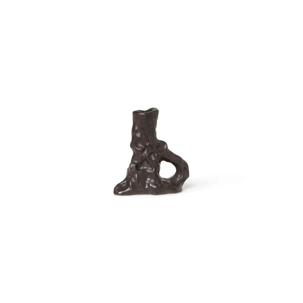 Dito Candle Holder Single Dark Brown   Ferm Living
