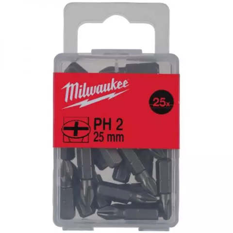 Milwaukee Ph2 Ruuvikärki 25 Kpl:N Pakkaus 25 Mm