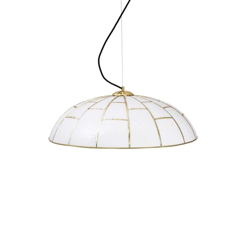 Ombrello Riippuvalaisin Valkoinen/Messinki   Globen Lighting