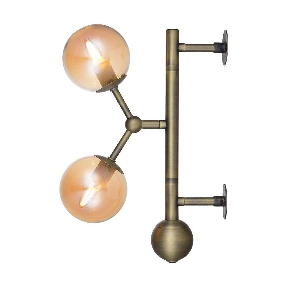 Atom Seinävalaisin Antique Brass   Halo Design