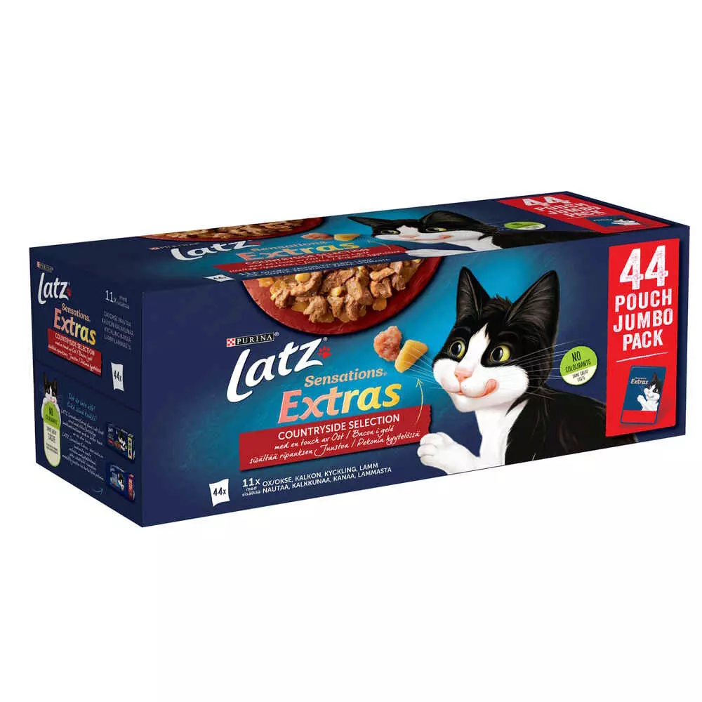 Latz Sensations Extras Kissanruoka 85G -Pack