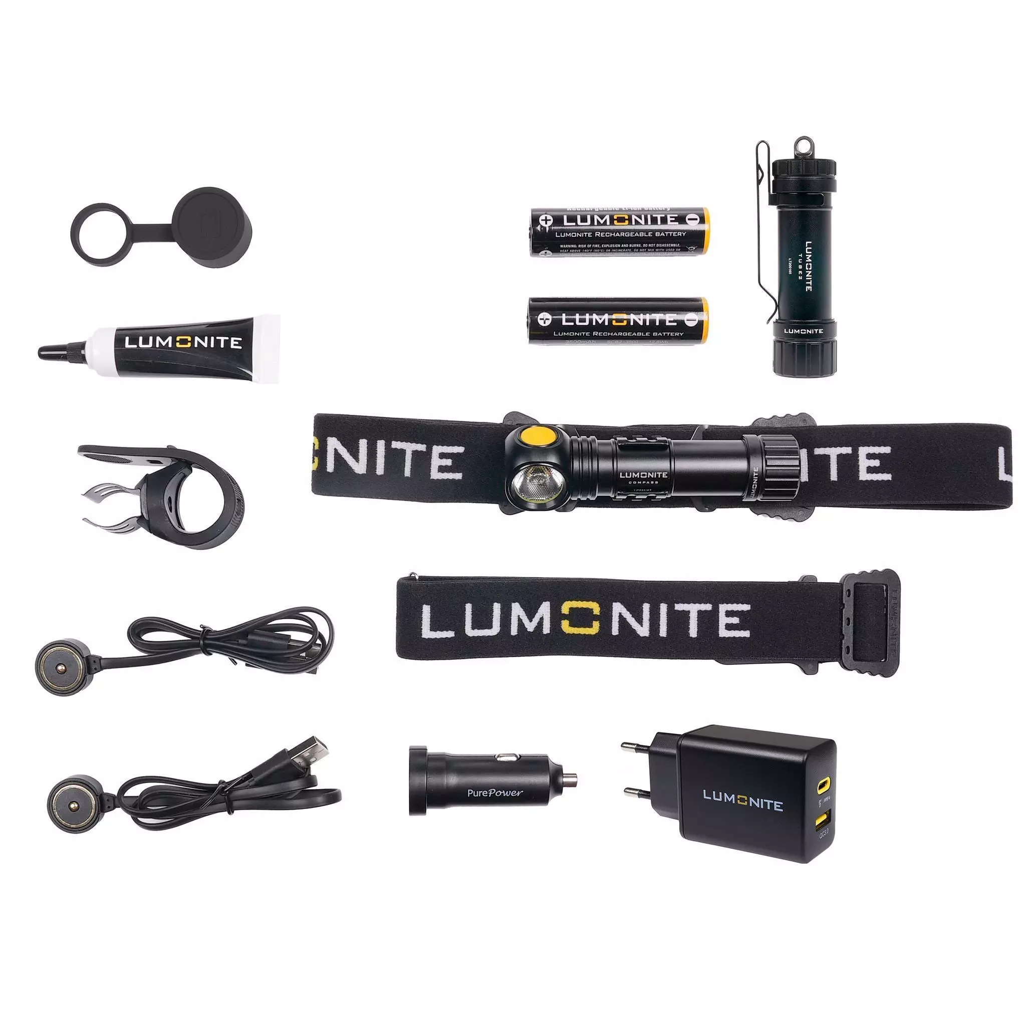 Otsalamppu Lumonite® Compass, 1250 Lm, Premium-Setti