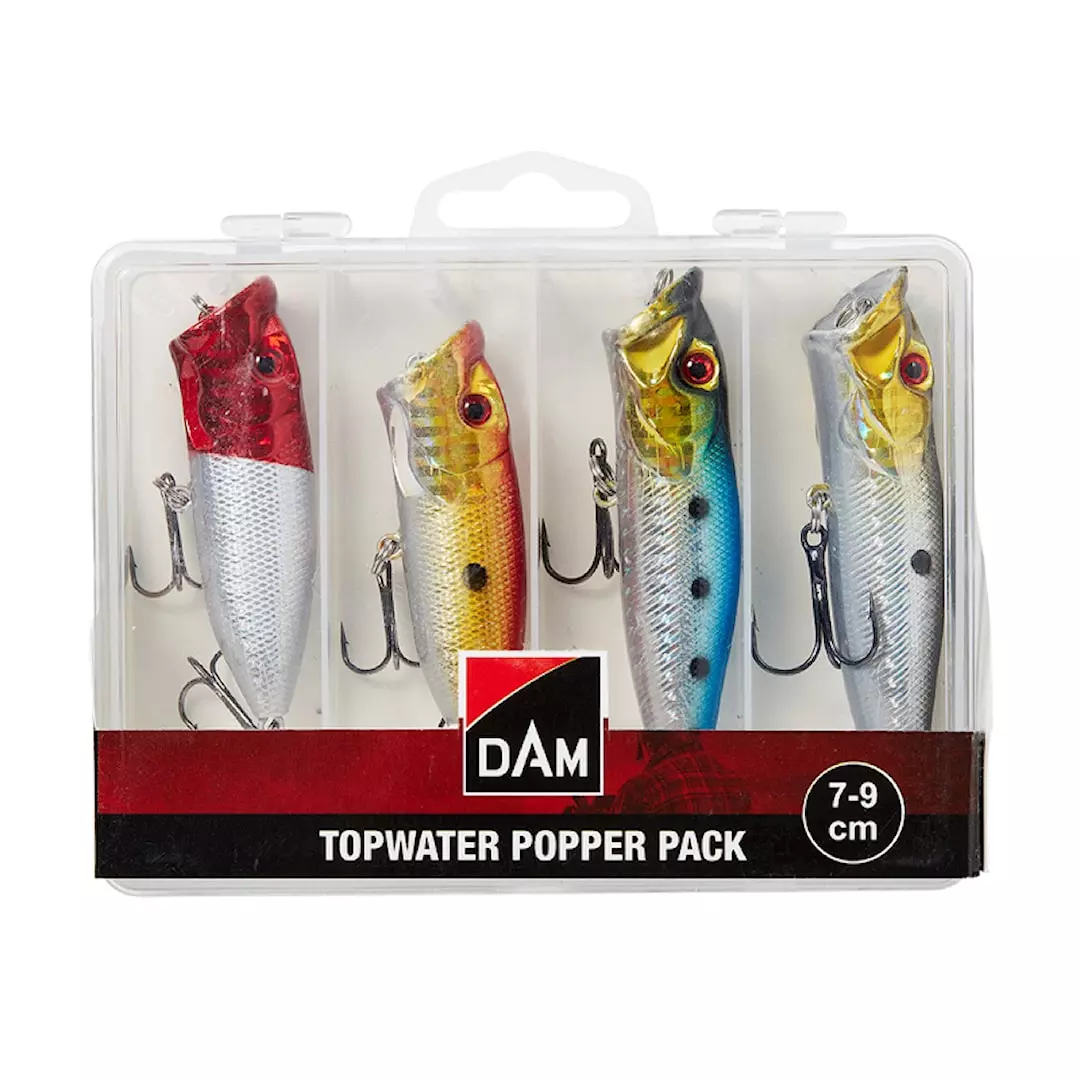 Dam Topwater Popper Pack Popperilajitelma Kpl-Pkt