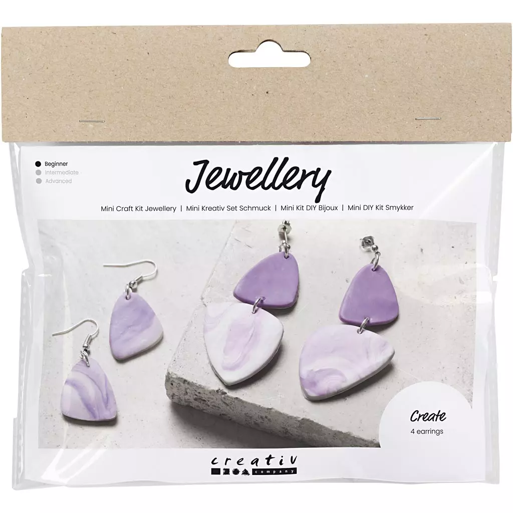 Mini Craft Kit Jewellery Marbled Earrings