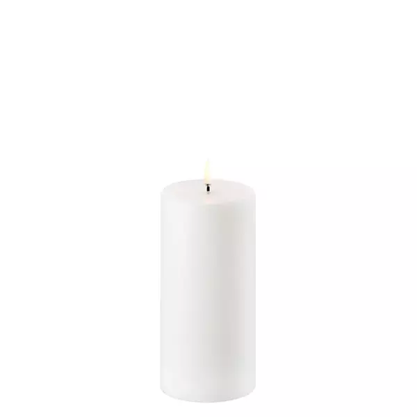 Uyuni Led Pillar Candle Nordic White