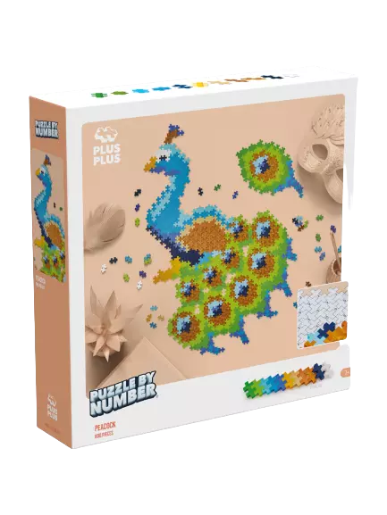 Plus-Plus Puzzle By Number Peacock 800Pcs