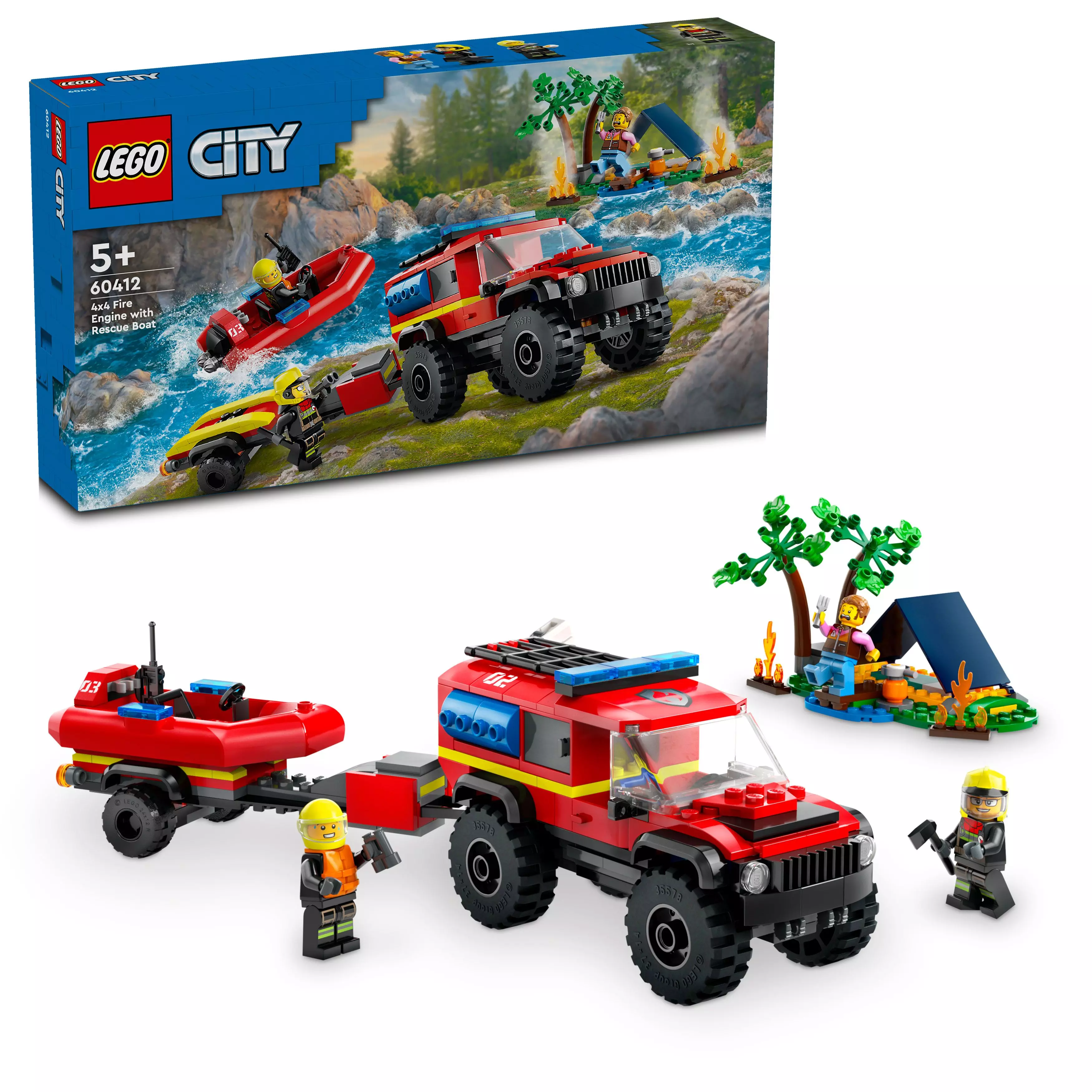 Lego City Nelivetopaloauto Ja Pelastusvene 60412