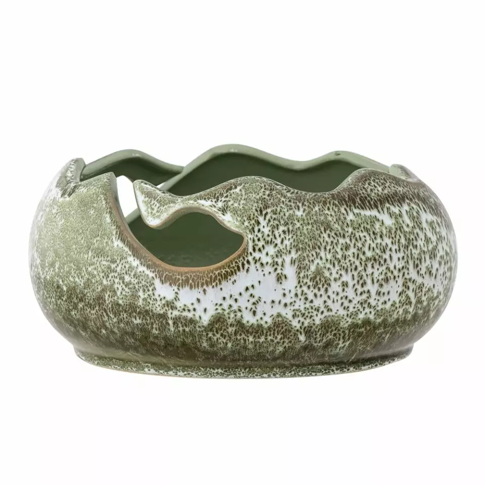Bloomingville Leonas Decorative Bowl, Green, Stoneware