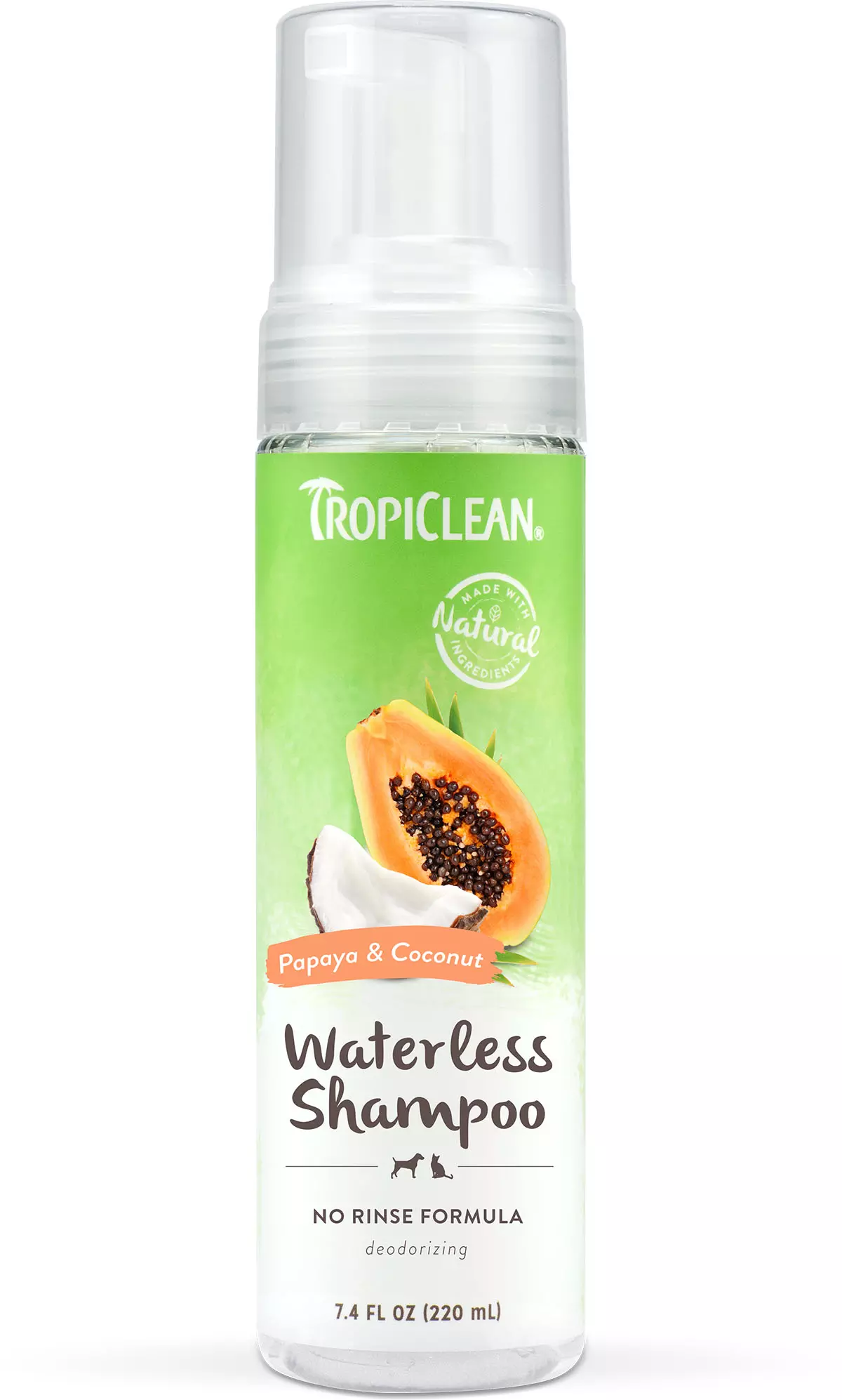 Tropiclean Waterless Shampoo Papaya 220Ml .2010