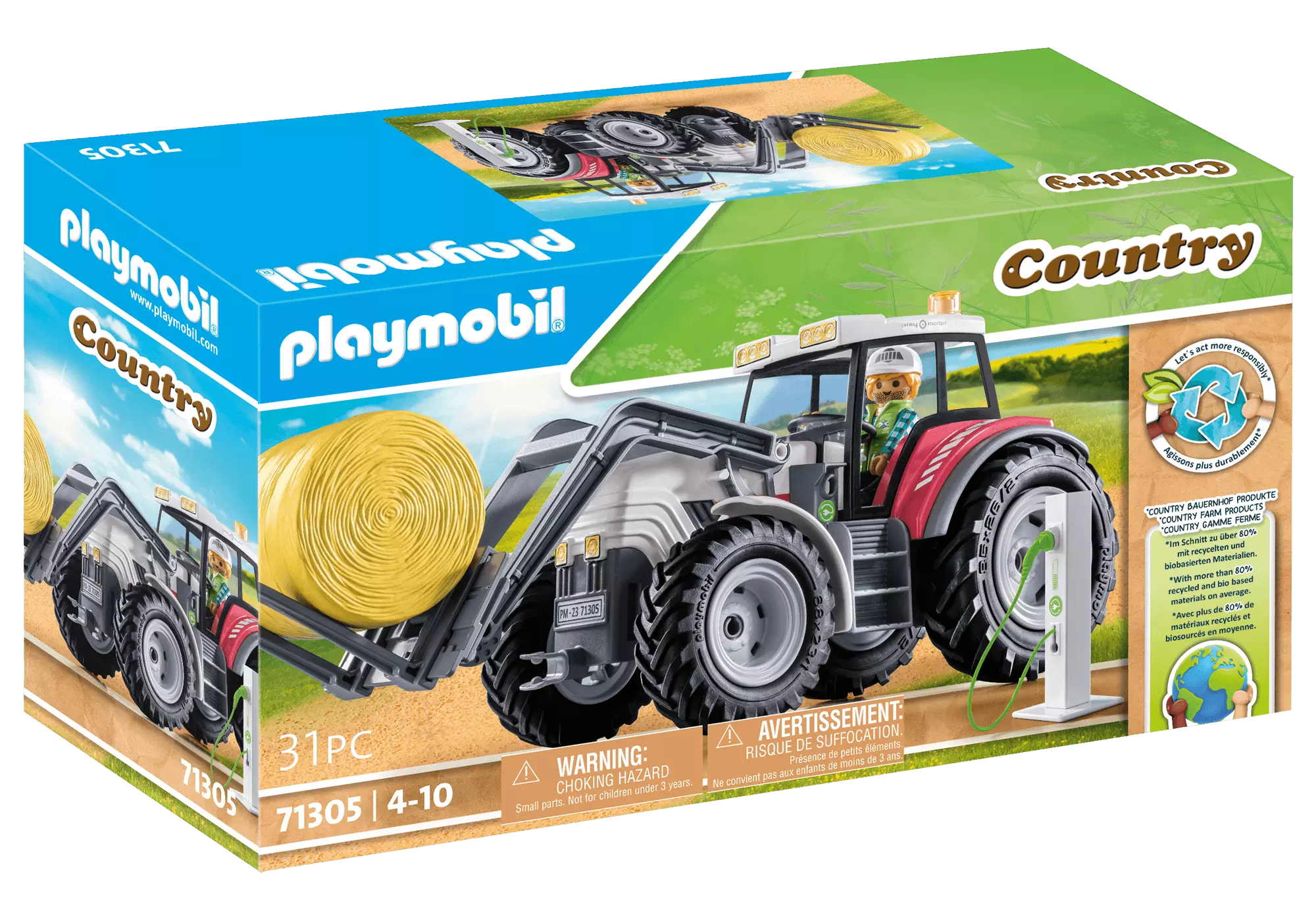 Playmobil Large Tractor With Accessories 71305