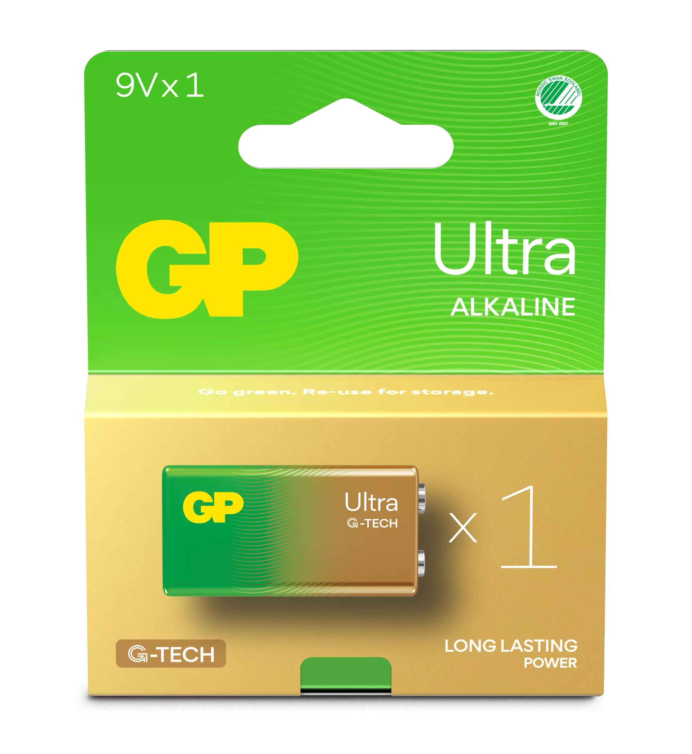 Gp Ultra Alkaline 9V Paristo, 1604Au-6Lf22,