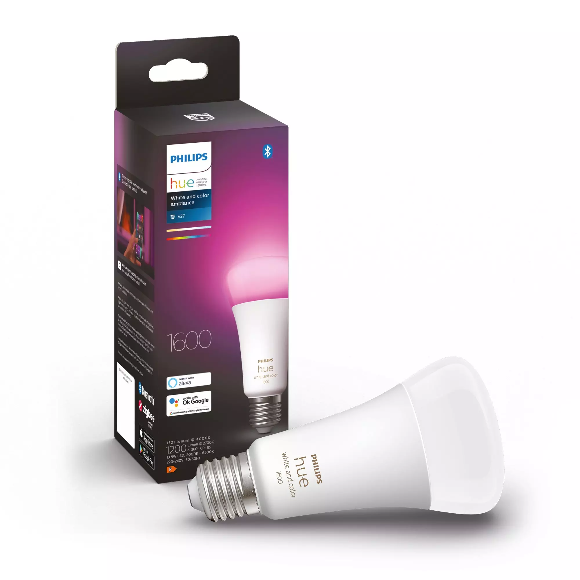 Philips Hue E27 100W Lightbulb Whitecolor