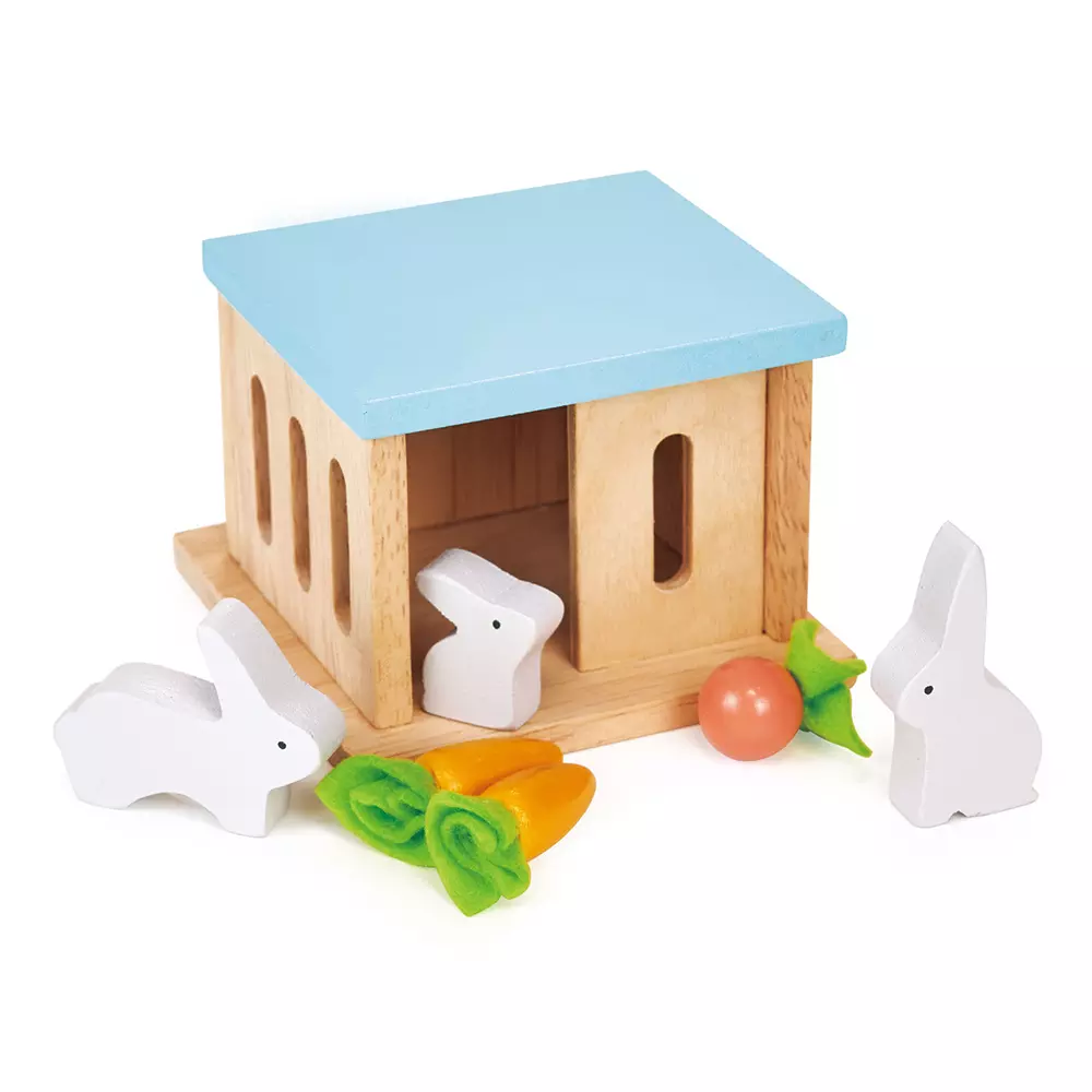 Mentari Dollhouse Set Pet Rabbit Hutch