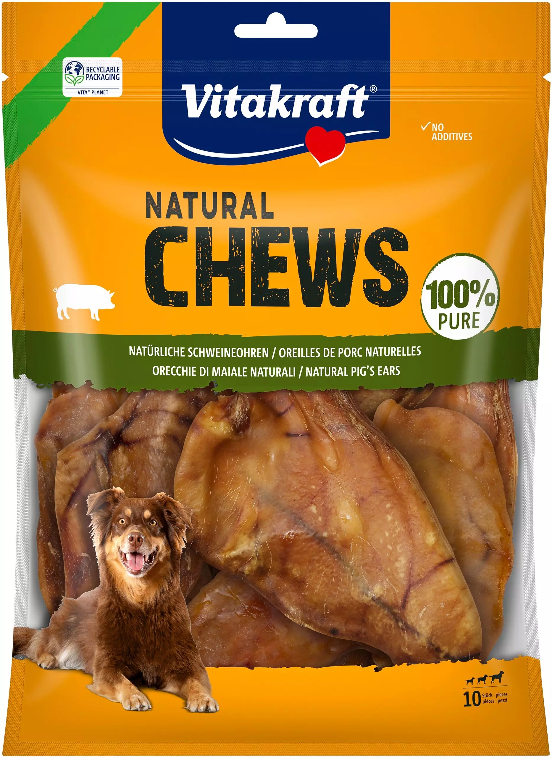 Vitakraft Natural Chews Pig Ears For