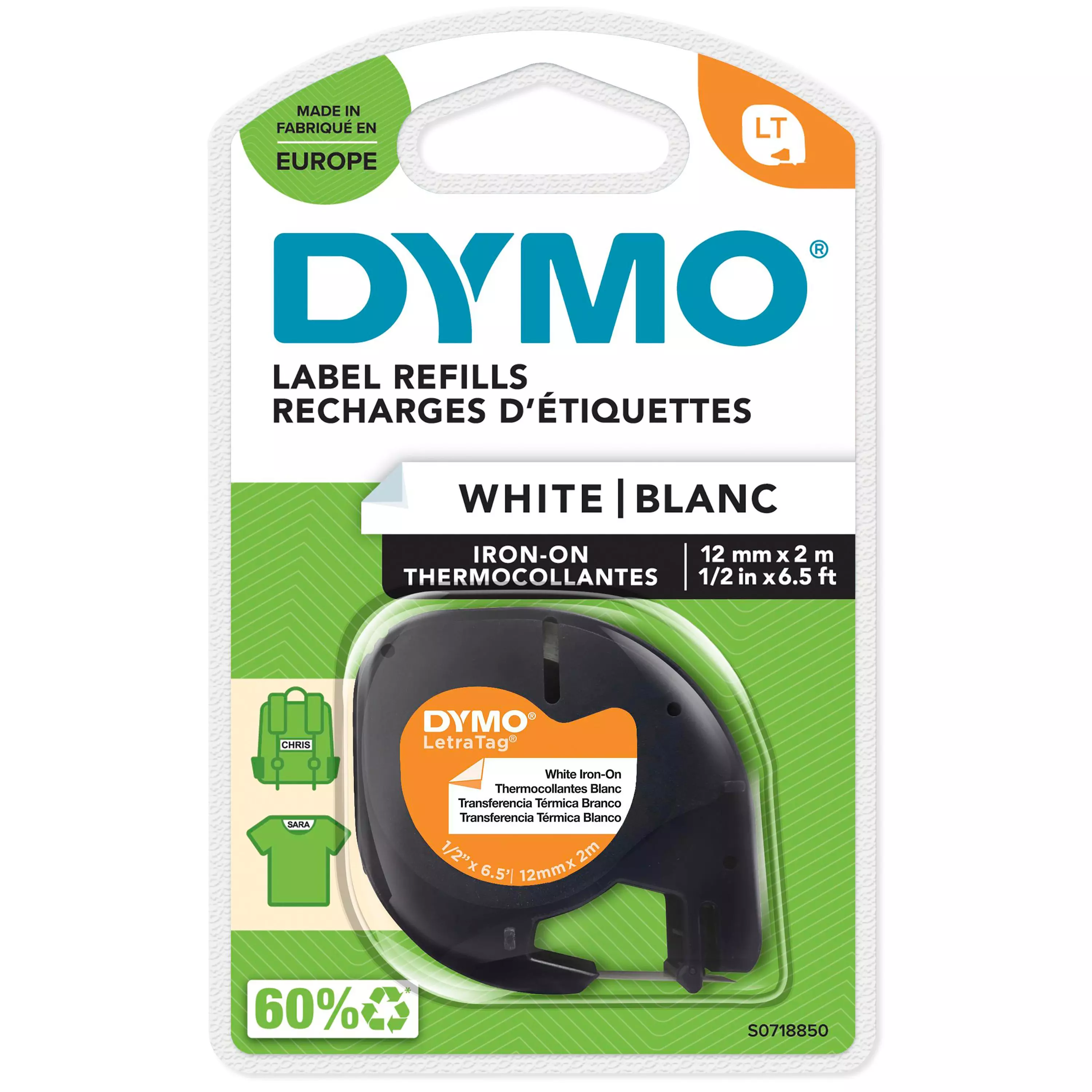 Dymo Letratag® Tape Iron-On 12Mm X
