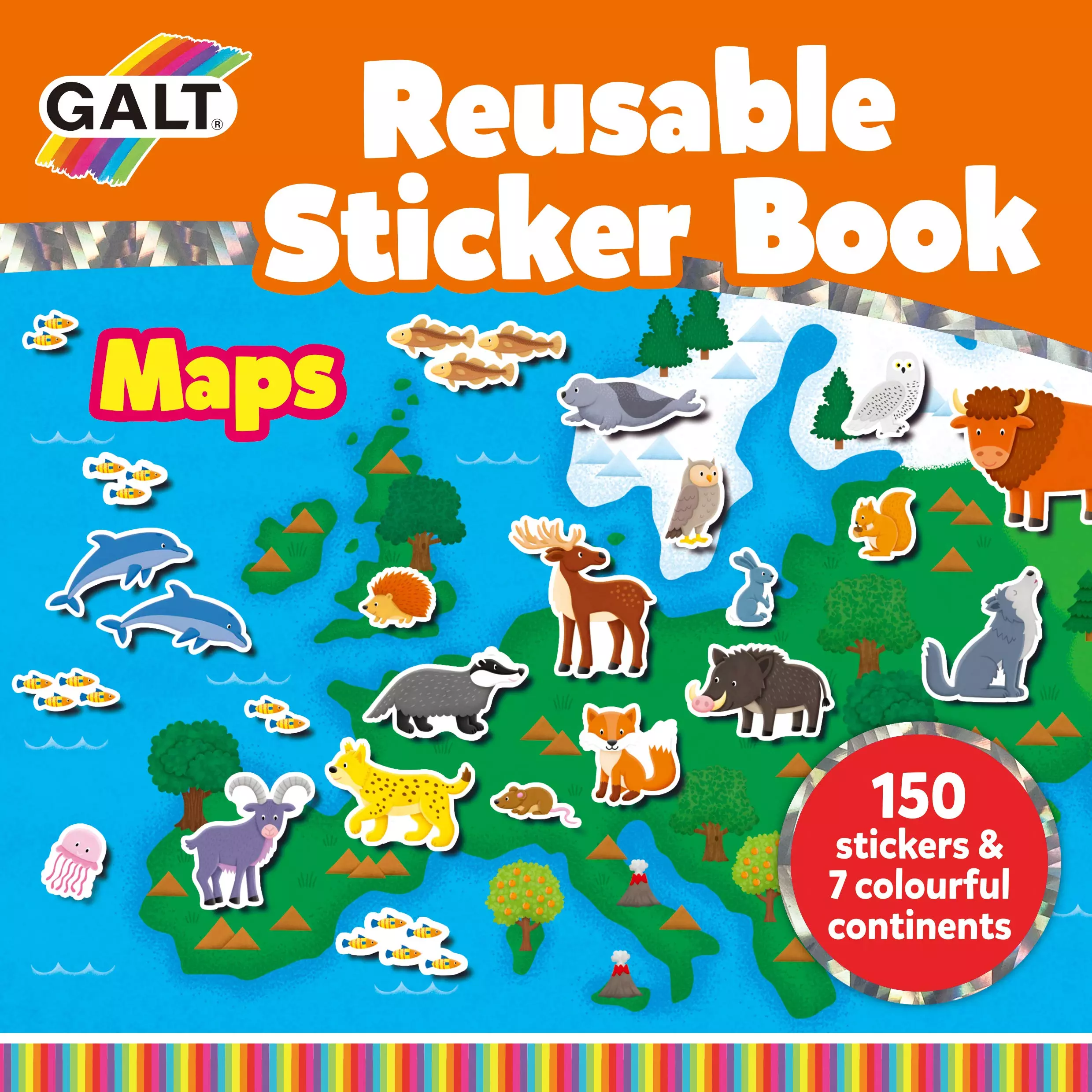 Galt Reusable Sticker Book Maps -1005287