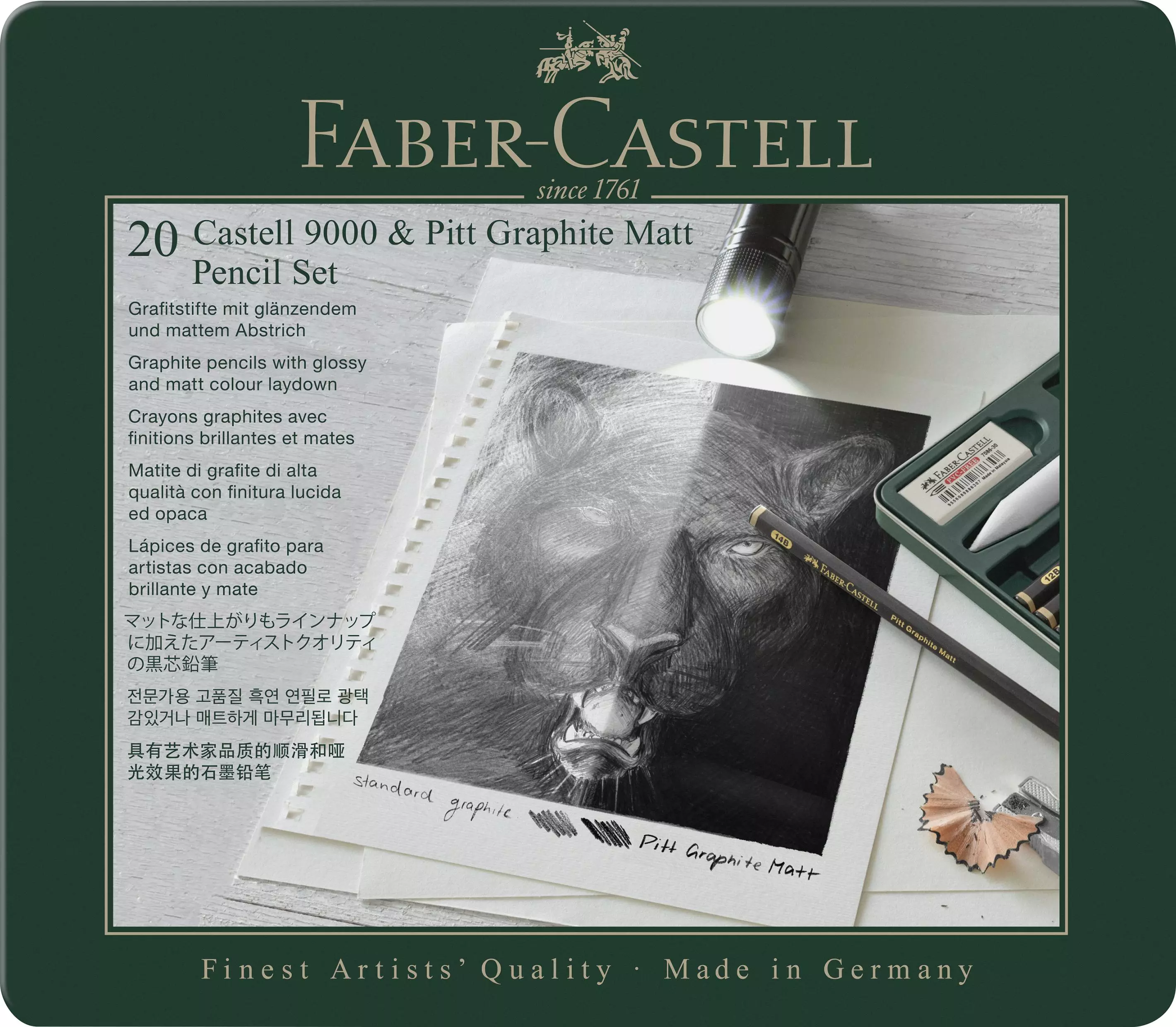 Faber-Castell Set Pitt Graphite Mattcastell 9000