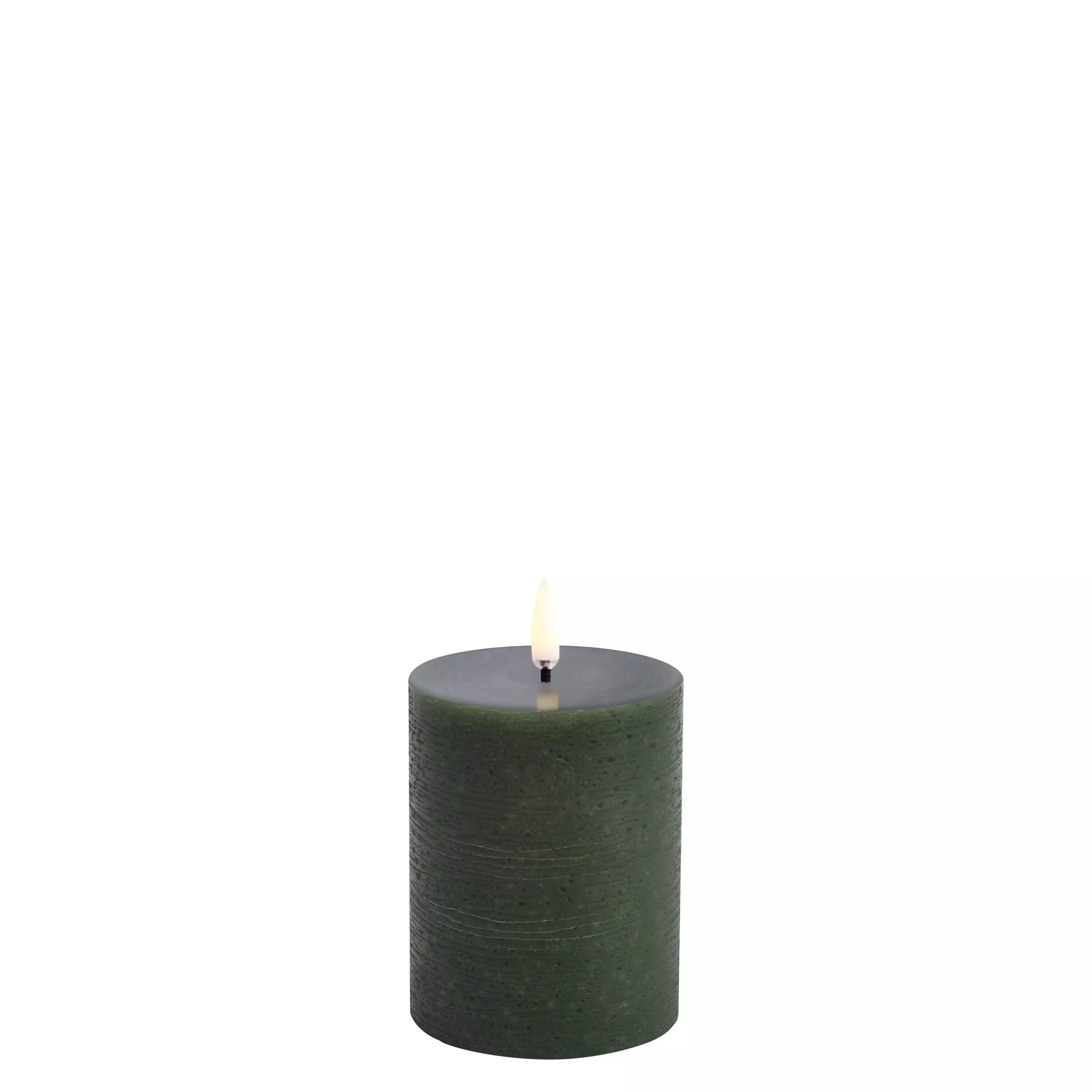 Uyuni Led Pillar Candle Olive Green,